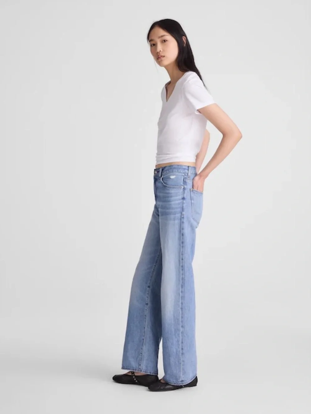 Madewell The Perfect Vintage Wide-Leg Jean Airy Denim Northridge Wash Size 31